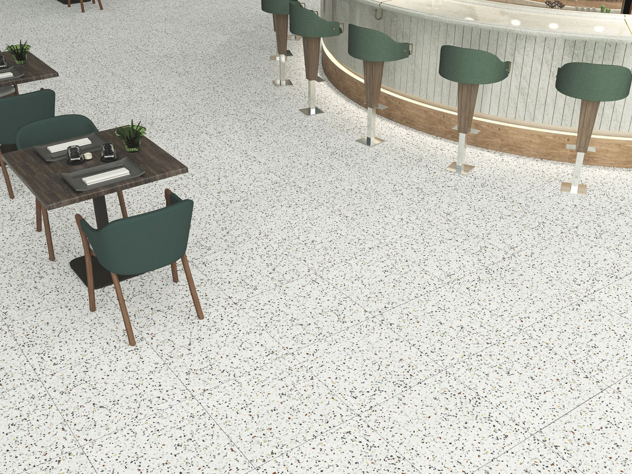 Tempo Mix Terrazzo 60x120cm, multi-colour matt tile at Irwin Tiles