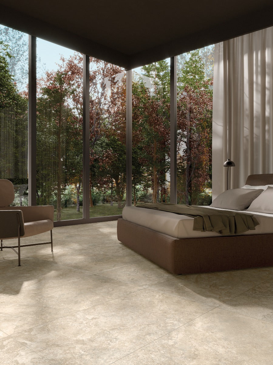 Theory Beige 60x120cm, porcelain tile sold by the box at Irwin Tiles