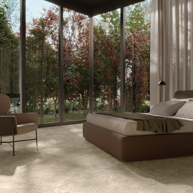 Theory Beige 60x120cm, porcelain tile sold by the box at Irwin Tiles