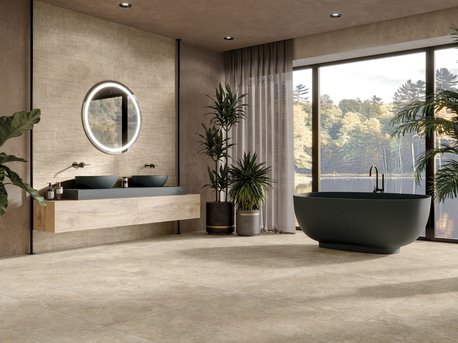 Theory Beige 60x120cm, matt tile at Irwin Tiles, view 9