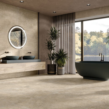 Theory Beige 60x120cm, matt tile at Irwin Tiles, view 9