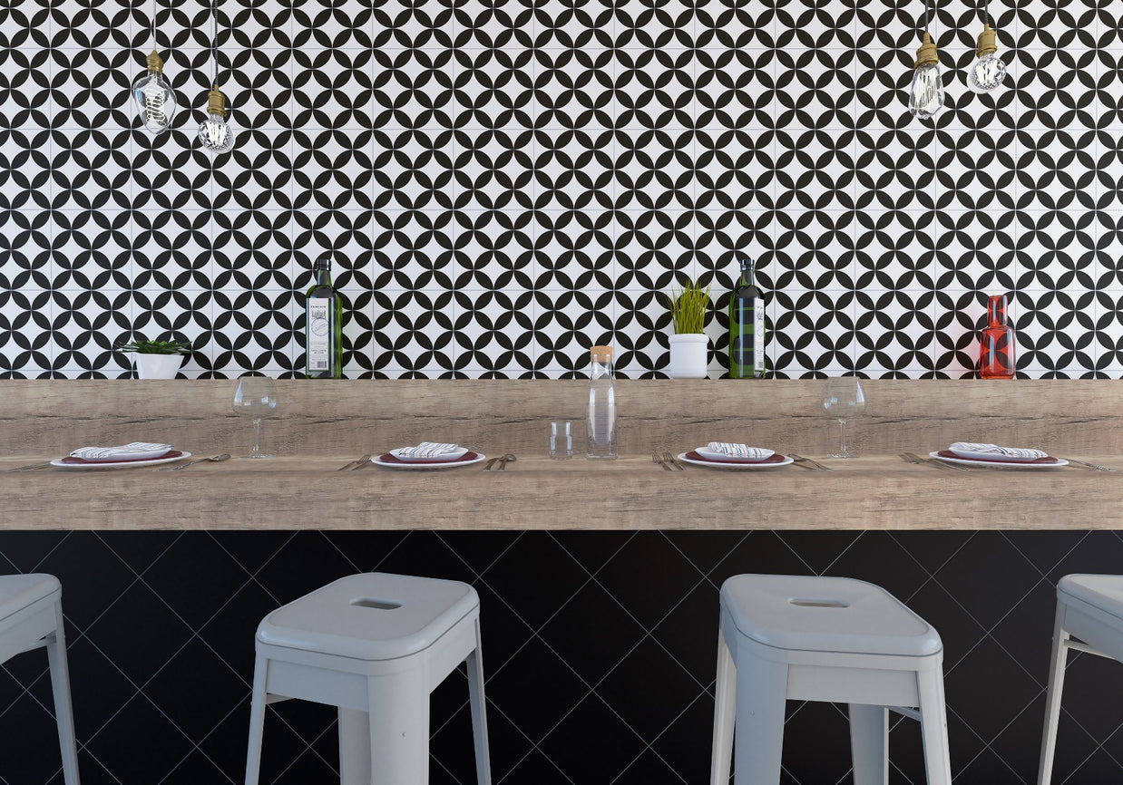 Tokio Nero 22.5 x 22.5cm, porcelain tile at Irwin Tiles