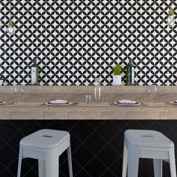 Tokio Nero 22.5 x 22.5cm, porcelain tile at Irwin Tiles