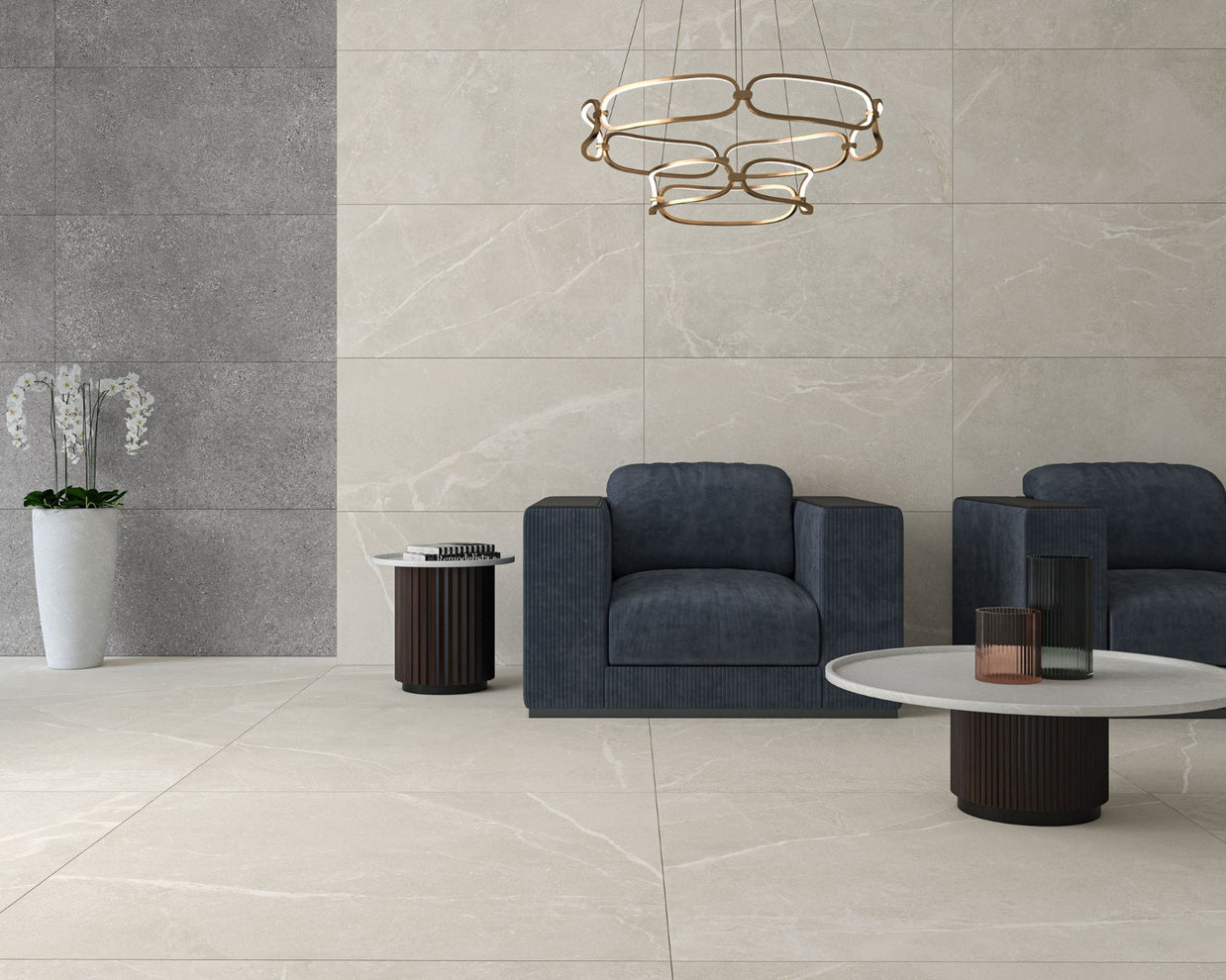 Toulousse Sand 90x90cm, matt tile at Irwin Tiles