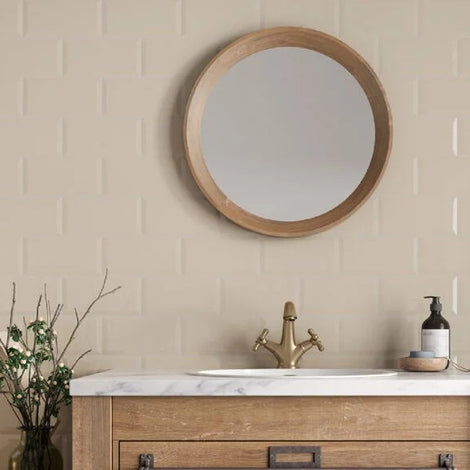 Cream Bevelled 20x10cm, wall tile at Irwin Tiles