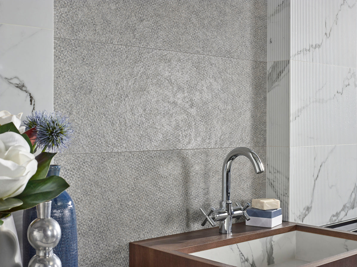 Mitra Gris 30 x 90cm, gloss wall tile at Irwin Tiles