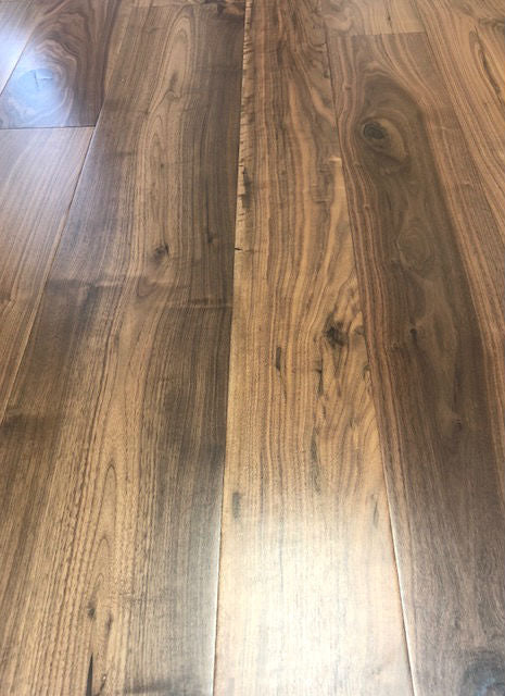 American Walnut - Random Widths, lacquered engineered wood flooring for living rooms, bedrooms and hallways at Irwin Tiles