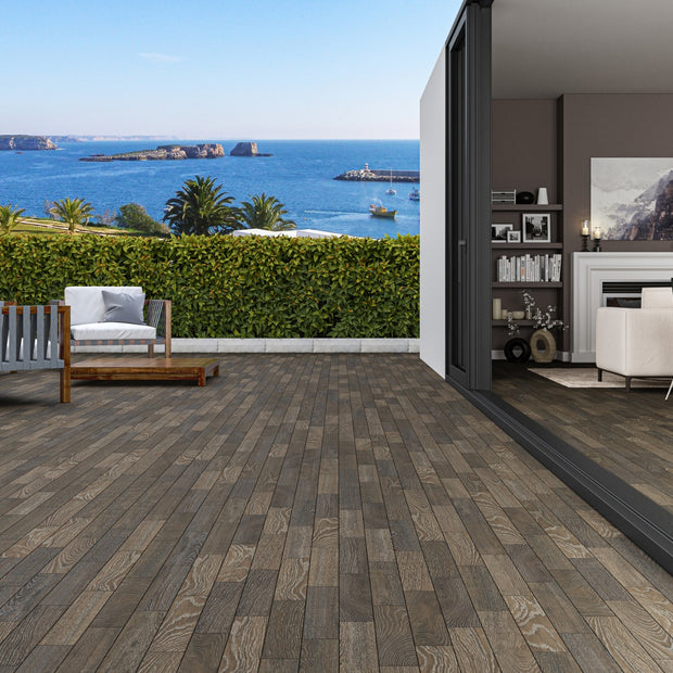 Ancona Chocolat 8 x 44.25cm, porcelain tile at Irwin Tiles