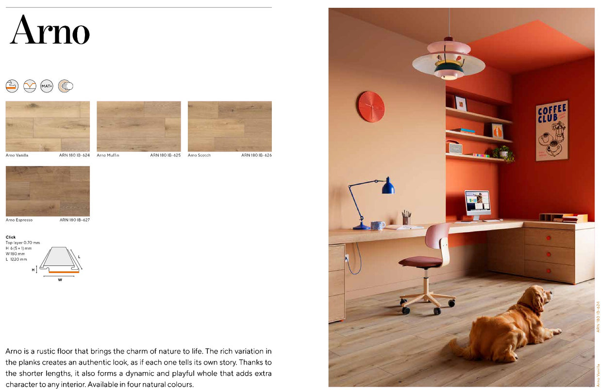 Arno Muffin Plank Luxury Click Vinyl, luxury click vinyl flooring at Irwin Tiles