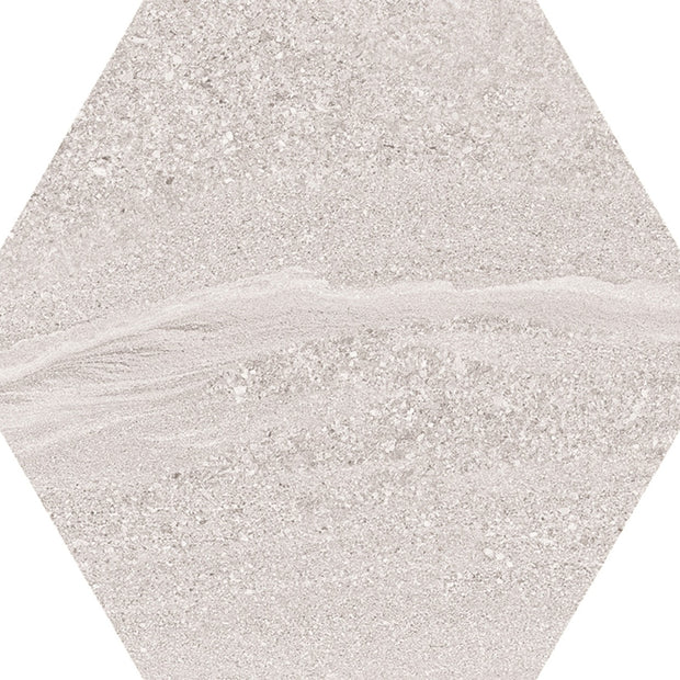 Arosa Hex Gris 22.5 x 25.9cm, porcelain tile at Irwin Tiles