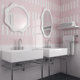 Arrow Blush Pink 5 x 25cm, gloss tile at Irwin Tiles
