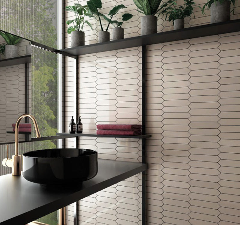 Arrow Gardenia Cream 5 x 25cm, gloss wall tile at Irwin Tiles