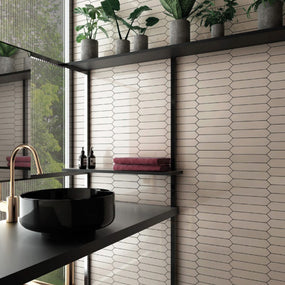 Arrow Gardenia Cream 5 x 25cm, gloss wall tile at Irwin Tiles