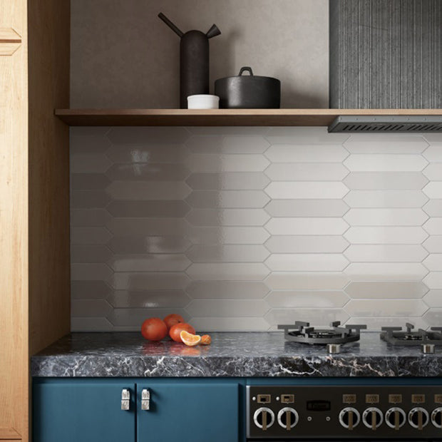 Arrow Quick Silver 5 x 25cm, gloss tile at Irwin Tiles