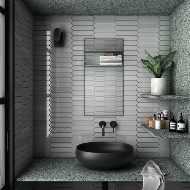 Arrow Quick Silver 5 x 25cm, ceramic tile at Irwin Tiles
