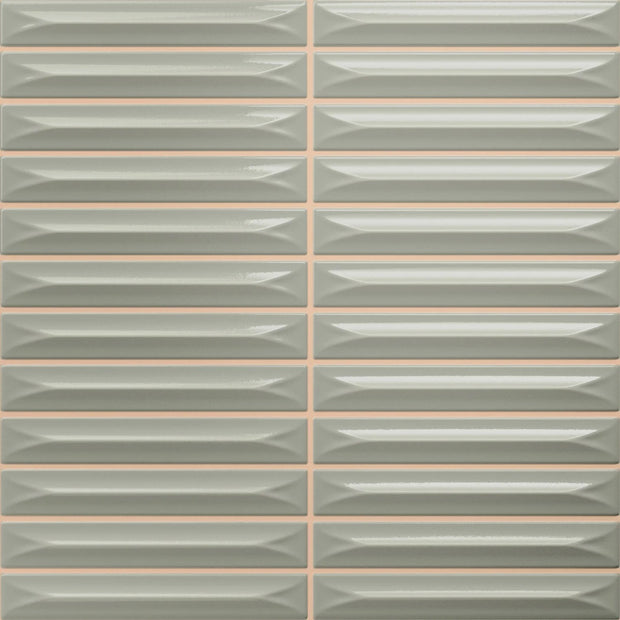 Arrow Sage 20x20cm Kit Kat Tile, ceramic wall tile at Irwin Tiles
