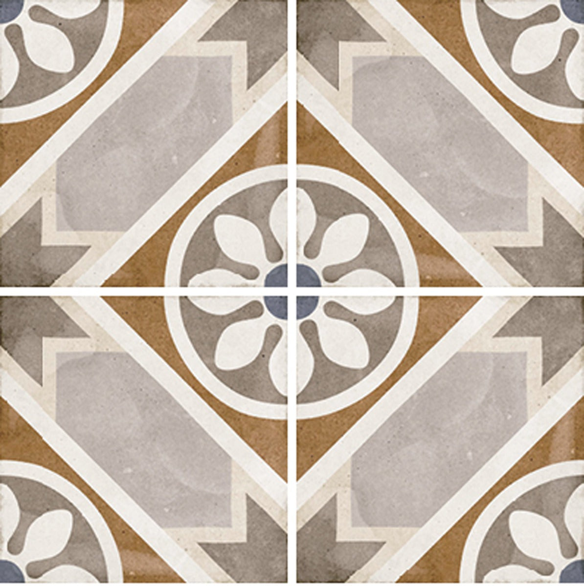 Art Nouveau Apollo 20x20cm, matt porcelain tile for feature walls at Irwin Tiles