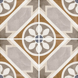 Art Nouveau Apollo 20x20cm, matt porcelain tile for feature walls at Irwin Tiles
