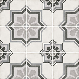 Art Nouveau Capitol Grey 20 x 20cm, matt tile at Irwin Tiles