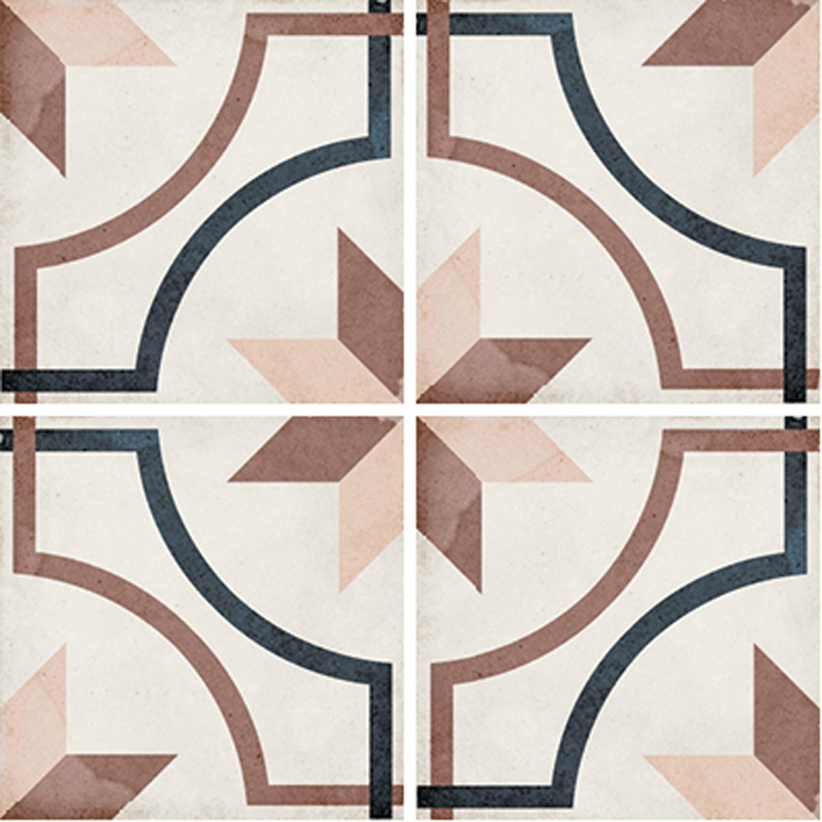 Art Nouveau Embassy Colour 20x20cm, matt porcelain tile for feature walls at Irwin Tiles