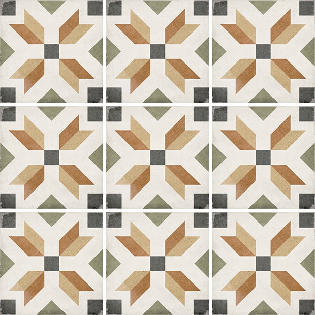 Art Nouveau Empire Colour 20 x 20cm, multi-colour matt tile at Irwin Tiles