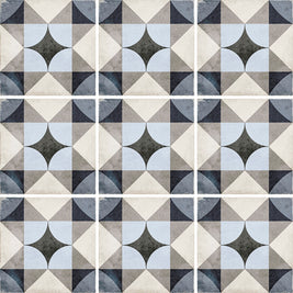 Art Nouveau Palais Blue 20 x 20cm, matt tile at Irwin Tiles