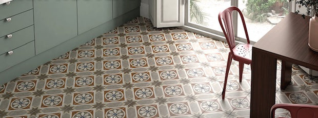 Art Nouveau Apollo 20x20cm, porcelain tile at Irwin Tiles