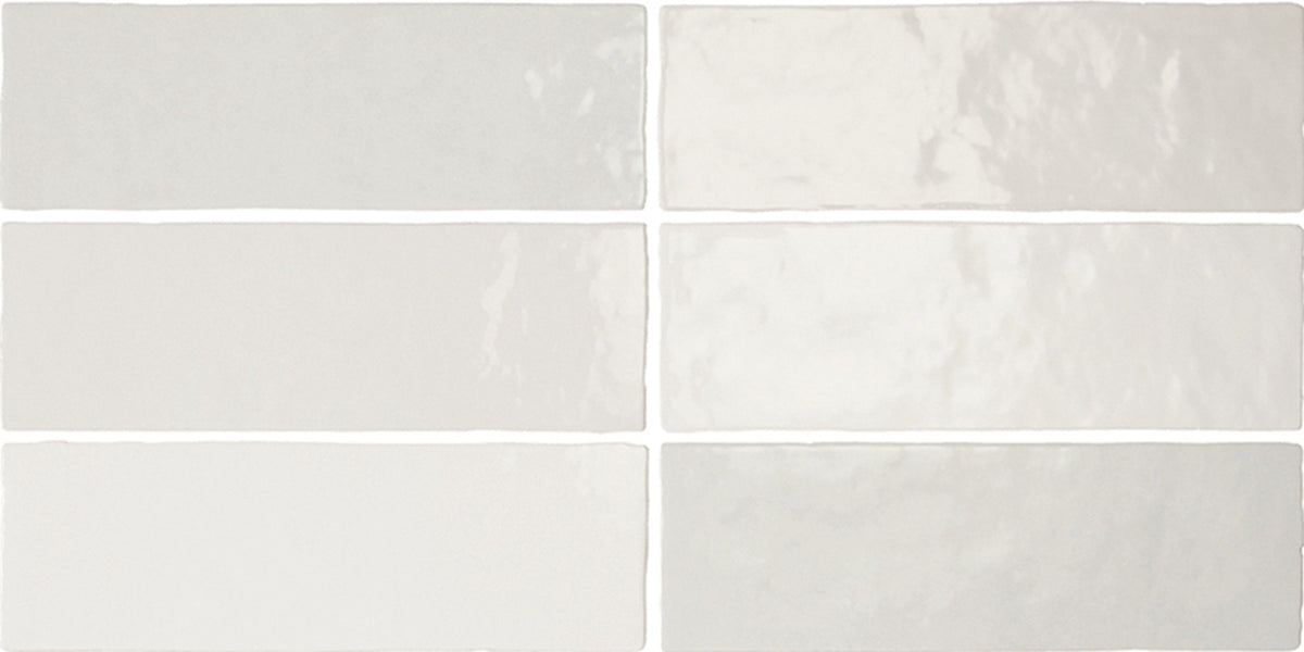 Artisan White 6.5 x 20cm, ceramic wall tile at Irwin Tiles