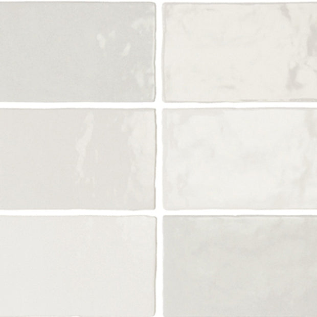 Artisan White 6.5 x 20cm, ceramic wall tile at Irwin Tiles