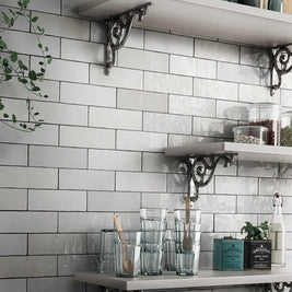 Artisan White 6.5 x 20cm, gloss wall tile at Irwin Tiles