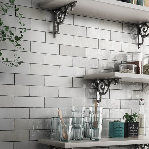 Artisan White 6.5 x 20cm, gloss wall tile at Irwin Tiles