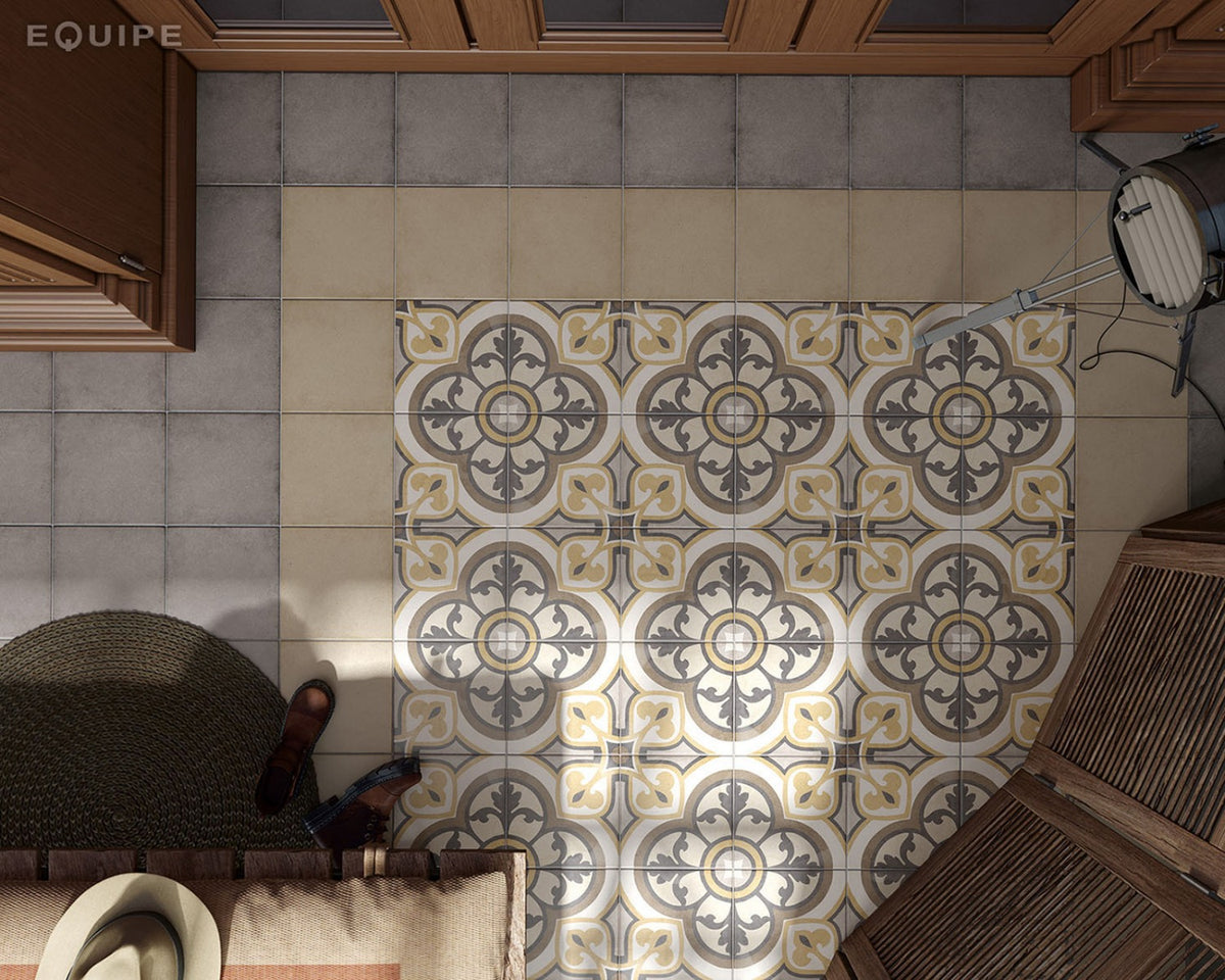 Art Nouveau Majestic Colour 20 x 20cm, matt porcelain tile for feature walls at Irwin Tiles