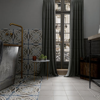 Art Nouveau Music Hall 20 x 20cm, matt porcelain tile for feature walls at Irwin Tiles