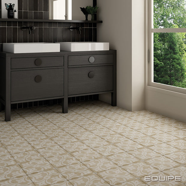 Art Nouveau La Rambla Biscuit 20 x 20cm, porcelain tile at Irwin Tiles