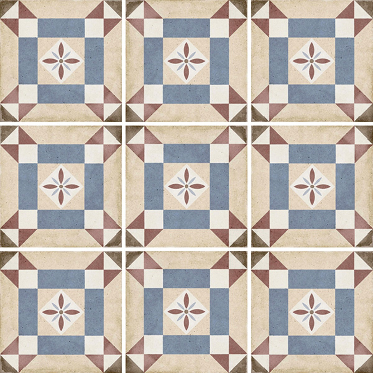 Art Nouveau Lys Colour 20x20cm, porcelain tile at Irwin Tiles