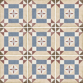 Art Nouveau Lys Colour 20x20cm, porcelain tile at Irwin Tiles