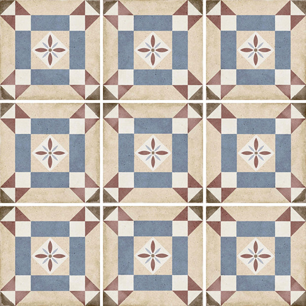 Art Nouveau Lys Colour 20x20cm, porcelain tile at Irwin Tiles