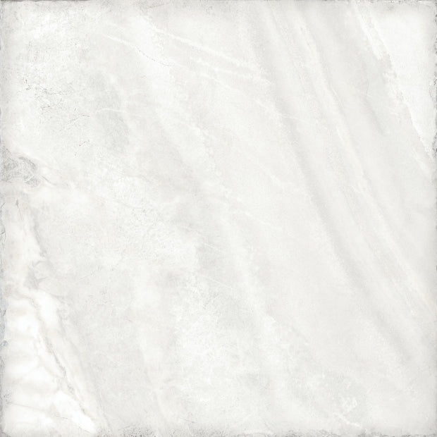 Marmi Imperiali Aurelia 90x90cm, white matt tile at Irwin Tiles