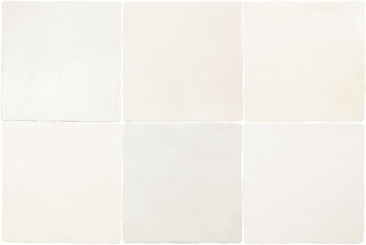 Spark White 13x13cm, matt wall tile at Irwin Tiles