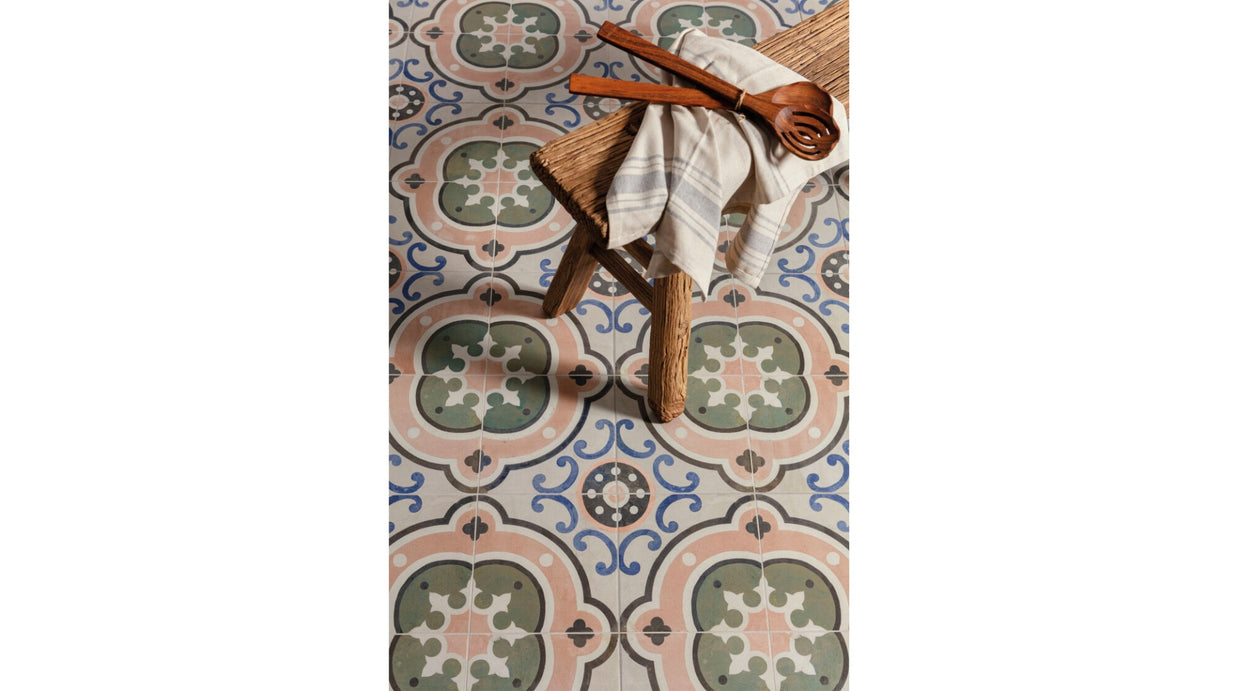 FS Barna Raval 45x45cm, multi-colour tile from Irwin Tiles, Co. Monaghan