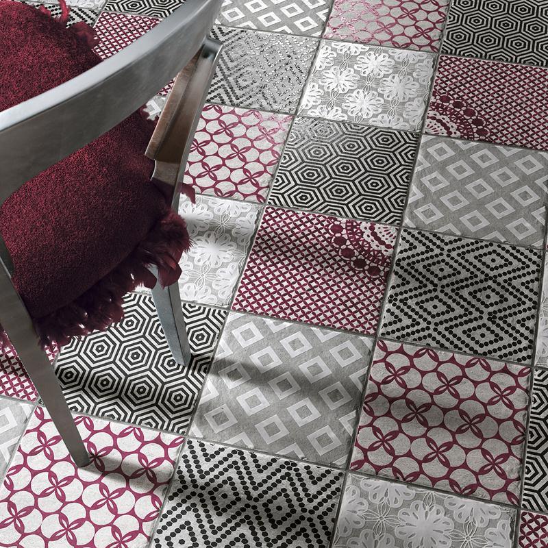 Paradise Cendre 10x10cm, red tile at Irwin Tiles