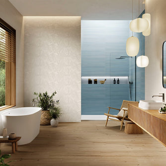 Biomim Art Natural 30x90cm, matt ceramic wall tile for feature walls at Irwin Tiles