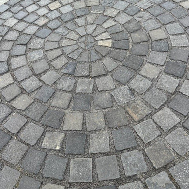 Black Limestone Cobbles 10 x10cm, natural stone paving at Irwin Tiles