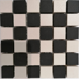 Black & White Mix Matt Mosaic 30 x 30cm, tile at Irwin Tiles