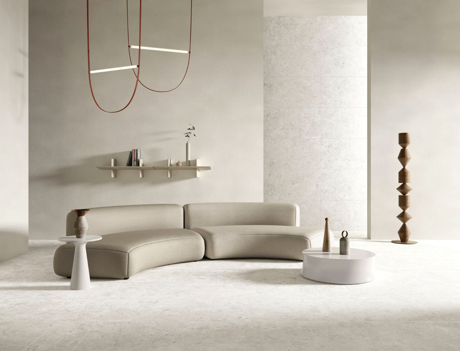 Blendstone White 60x120cm, porcelain tile at Irwin Tiles