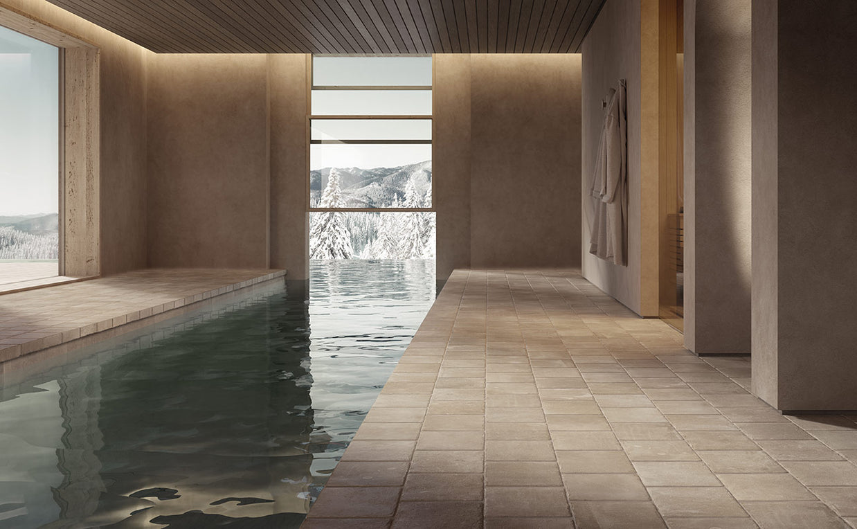 Block Bruges 20x20cm & 20x30cm, porcelain paving at Irwin Tiles