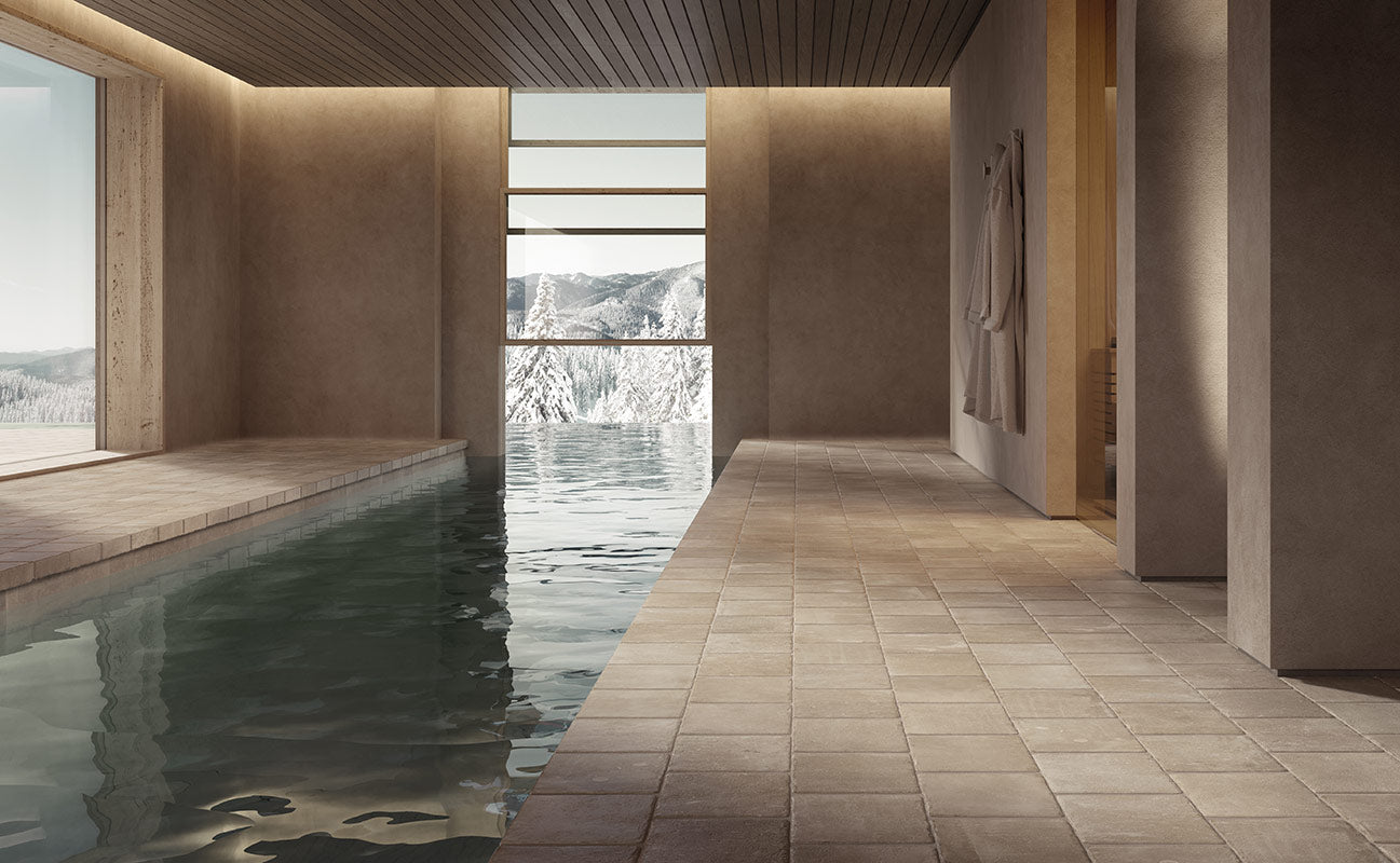 Block Bruges 20x20cm & 20x30cm, porcelain paving at Irwin Tiles