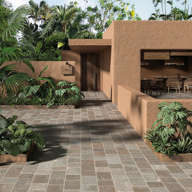 Block Porfido 20x20cm & 20x30cm, porcelain paving at Irwin Tiles