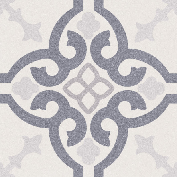 Bologna Azul Pattern 22.5 x 22.5cm, matt tile at Irwin Tiles