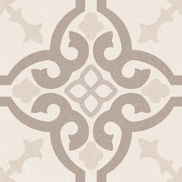 Bologna Beige Pattern 22.5 x 22.5cm, matt tile at Irwin Tiles